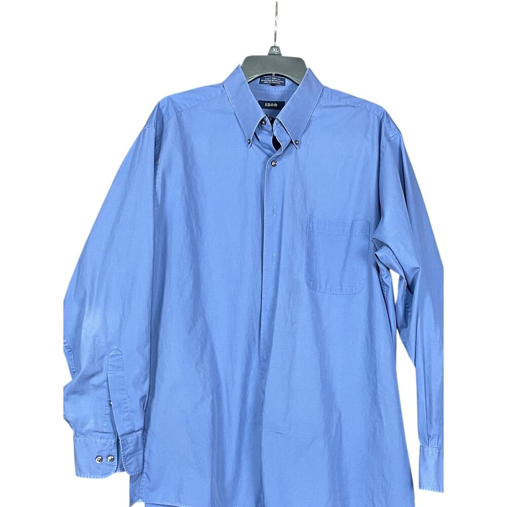 Izod Classic Men's long sleeve dress shirt  17 neck 34-35 sleeve